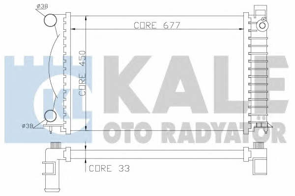 Kale Oto Radiator 353100 Radiator, engine cooling 353100