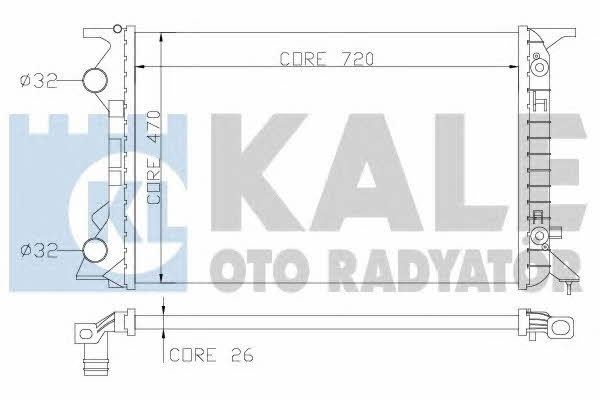 Kale Oto Radiator 353400 Radiator, engine cooling 353400