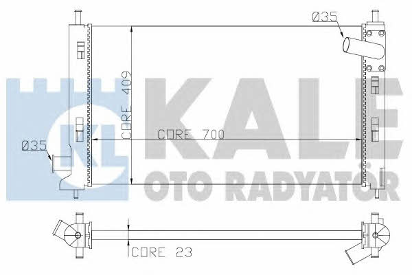 Kale Oto Radiator 362100 Radiator, engine cooling 362100