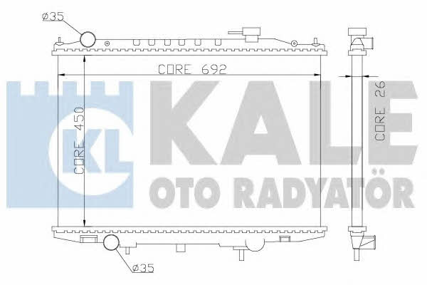 Kale Oto Radiator 362900 Radiator, engine cooling 362900