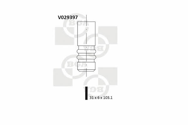 BGA V029397 Intake valve V029397