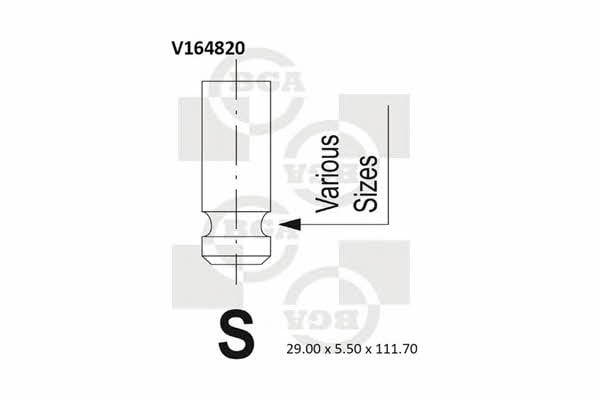 BGA V164820 Intake valve V164820