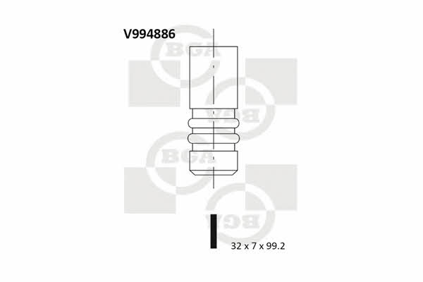 BGA V994886 Intake valve V994886