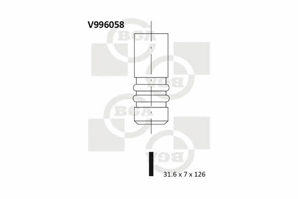 BGA V996058 Exhaust valve V996058