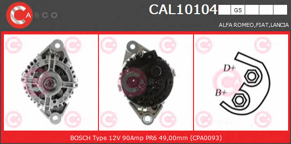 Casco CAL10104GS Alternator CAL10104GS