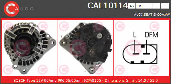 Casco CAL10114GS Alternator CAL10114GS