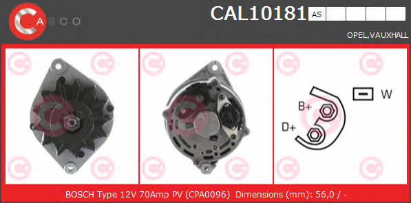 Casco CAL10181AS Alternator CAL10181AS