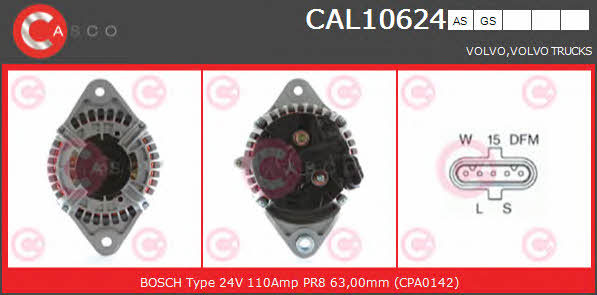 Casco CAL10624AS Alternator CAL10624AS CAL10624AS Casco Alternator