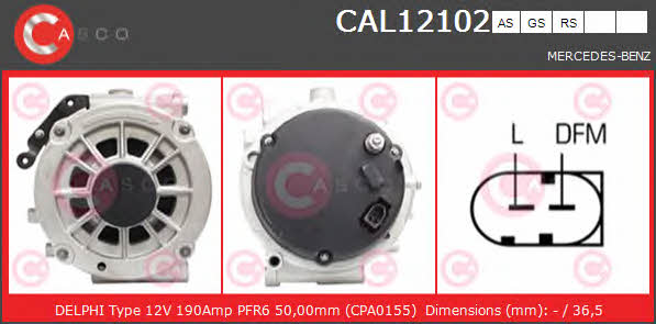 Casco CAL12102RS Alternator CAL12102RS