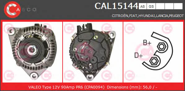Casco CAL15144AS Alternator CAL15144AS