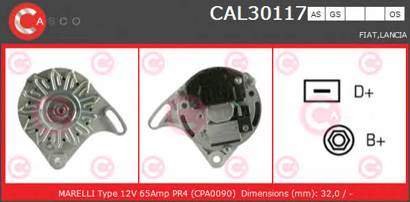 Casco CAL30117AS Alternator CAL30117AS