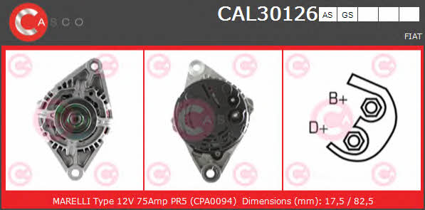 Casco CAL30126AS Alternator CAL30126AS