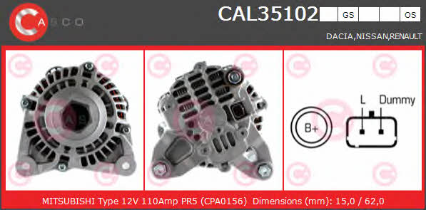 Casco CAL35102GS Alternator CAL35102GS