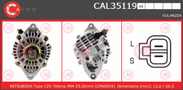 Casco CAL35119AS Alternator CAL35119AS