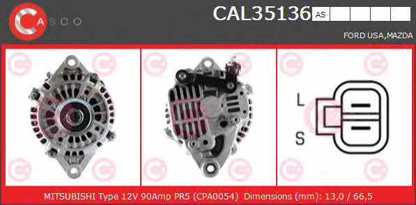Casco CAL35136AS Alternator CAL35136AS