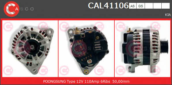Casco CAL41106GS Alternator CAL41106GS