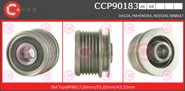 Casco CCP90183AS Belt pulley generator CCP90183AS