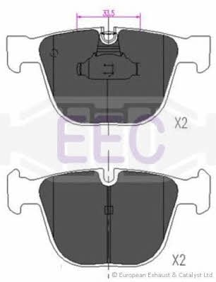EEC BRP1285 Brake Pad Set, disc brake BRP1285