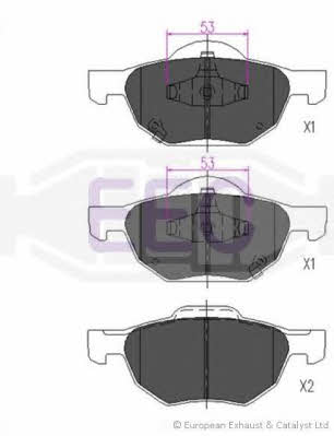 EEC BRP1394 Brake Pad Set, disc brake BRP1394