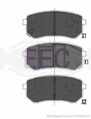EEC BRP1442 Brake Pad Set, disc brake BRP1442