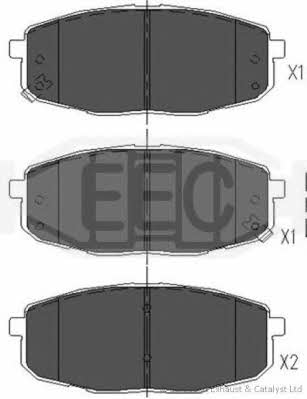 EEC BRP1555 Brake Pad Set, disc brake BRP1555