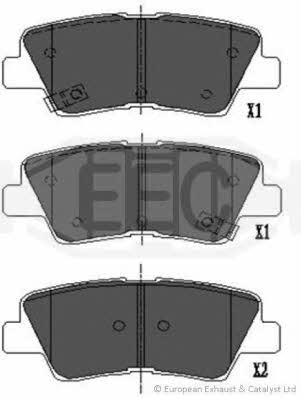 EEC BRP3001 Brake Pad Set, disc brake BRP3001