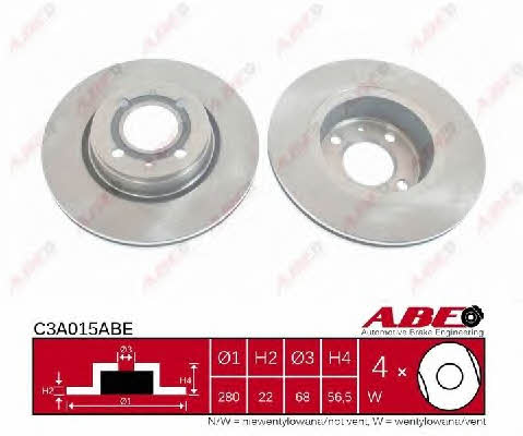 ABE C3A015ABE Front brake disc ventilated C3A015ABE