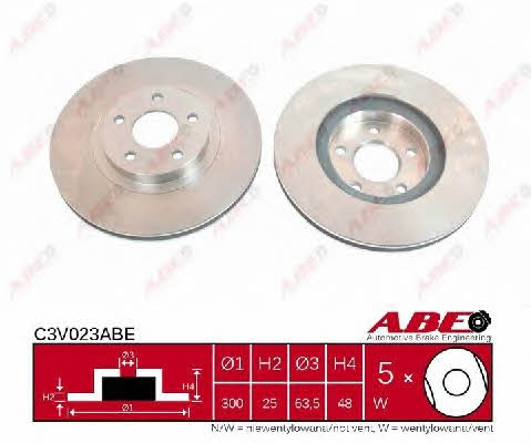 Front vented brake disc ABE C3V023ABE