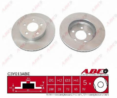 ABE C3Y013ABE Front brake disc ventilated C3Y013ABE