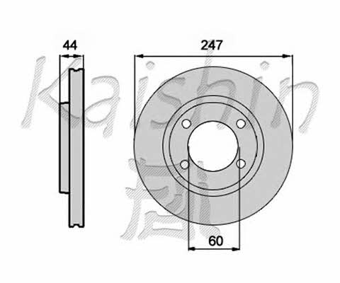 Kaishin CBR148 Unventilated front brake disc CBR148