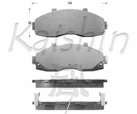Kaishin D7077 Brake Pad Set, disc brake D7077