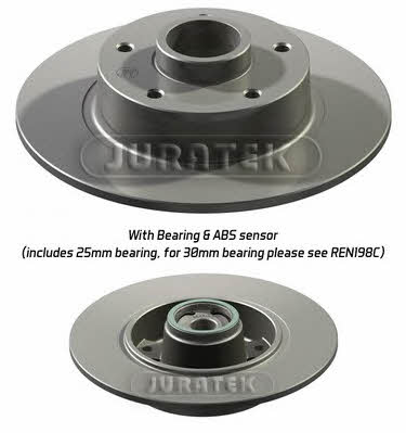 Juratek REN199C Rear brake disc, non-ventilated REN199C