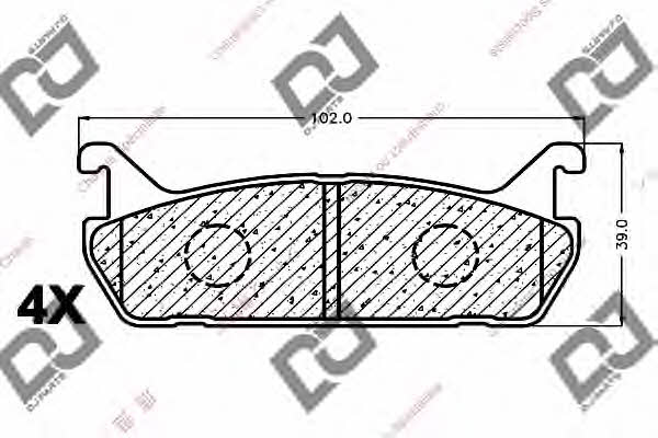 Dj parts BP1098 Brake Pad Set, disc brake BP1098