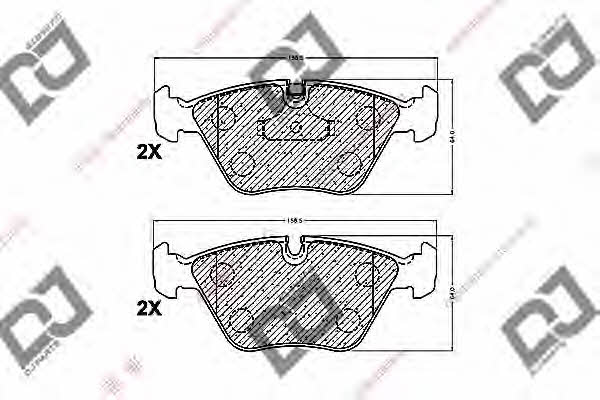 Dj parts BP1182 Brake Pad Set, disc brake BP1182