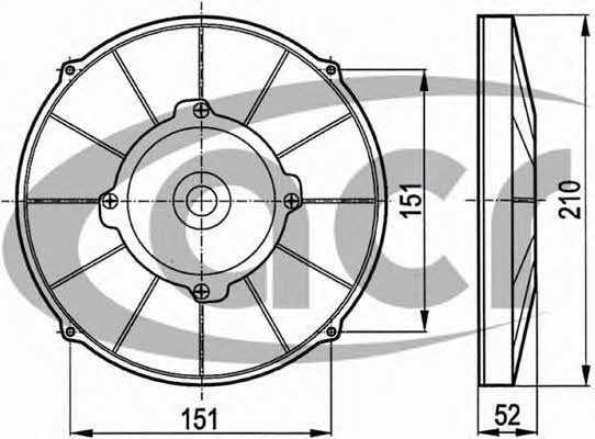 ACR 166003 Hub, engine cooling fan wheel 166003