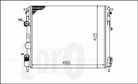 0420170037 Loro Engine cooling radiator