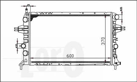 0370170021 Loro Engine cooling radiator