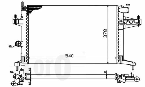 Engine radiator Opel Combo: 0370170024 Loro Engine cooling radiator