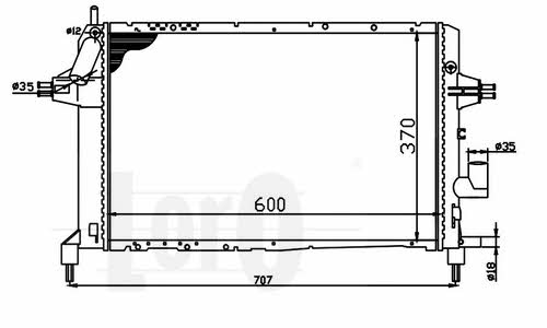 0370170045 Loro Engine cooling radiator