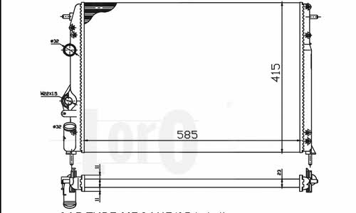 0420170005 Loro Engine cooling radiator