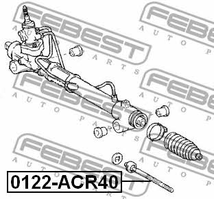 Inner Tie Rod Febest 0122-ACR40