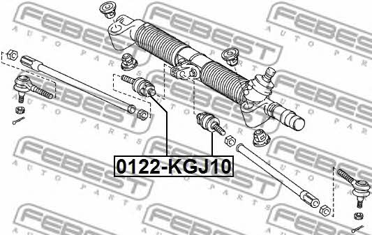 Inner Tie Rod Febest 0122-KGJ10
