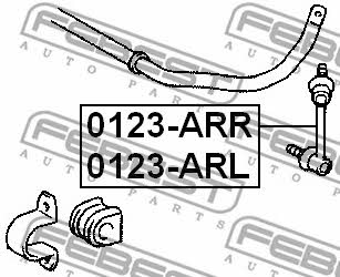 Rear anti roll bar link Febest 0123-ARL