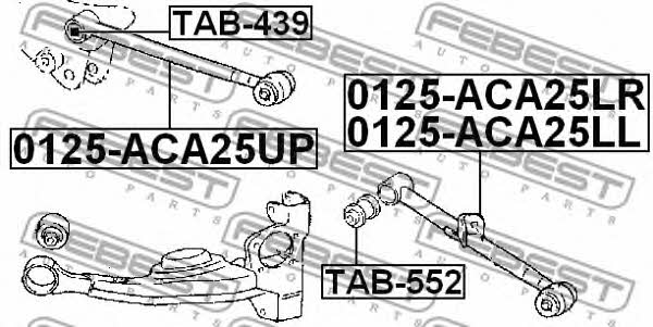 Lever rear transverse Febest 0125-ACA25LR