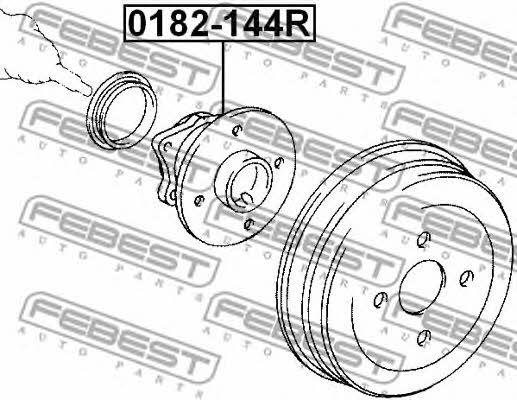 Rear wheel hub Febest 0182-144R