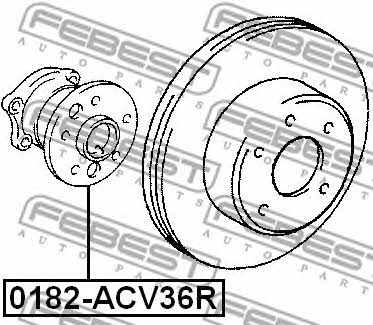 Rear wheel hub Febest 0182-ACV36R