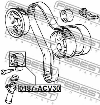 Timing belt tensioner pulley Febest 0187-ACV30