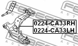 Suspension arm, front left Febest 0224-CA33LH
