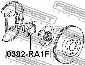 Wheel hub front Febest 0382-RA1F