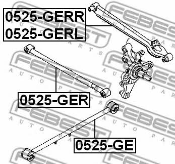 Febest Traction rear longitudinal – price 127 PLN